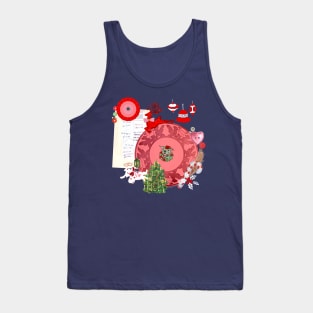 Midcentury Christmas Pupper Collage Tank Top